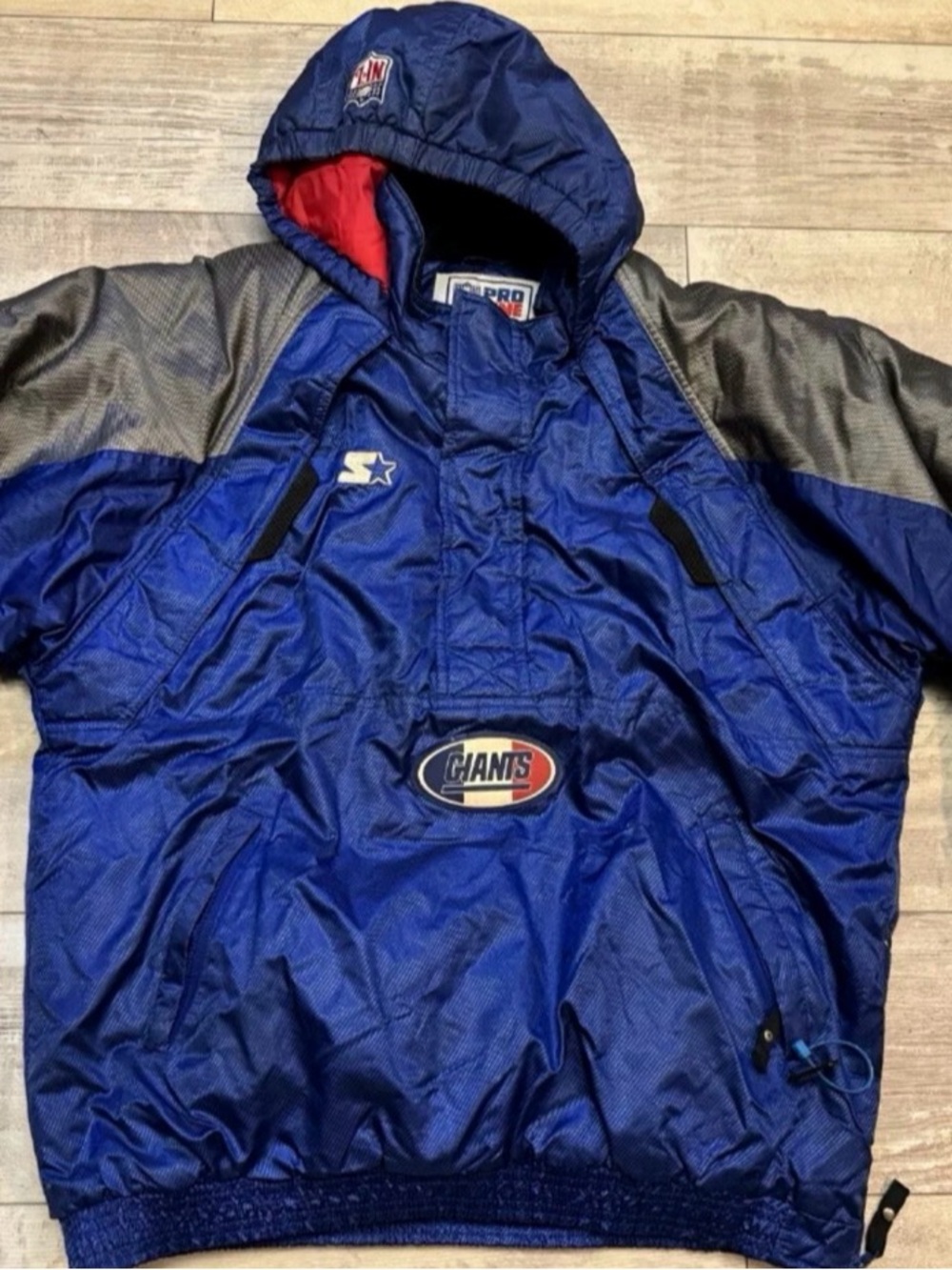 Men's New York Giants Pullover Anorak Starter Jacket XL